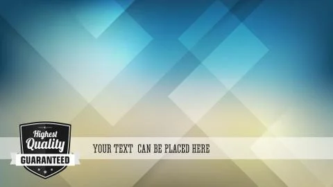 Vintage highest quality vector label advertising on blue abstract background. Ilustração Stock