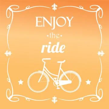 Vintage hipster bicycle background, vector illustration Stock Illustration