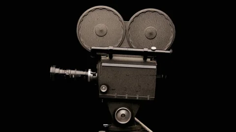 Vintage Hollywood Movie Camera Stock Footage 60665187