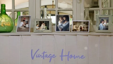 Vintage Home Slideshow 스톡 After Effects