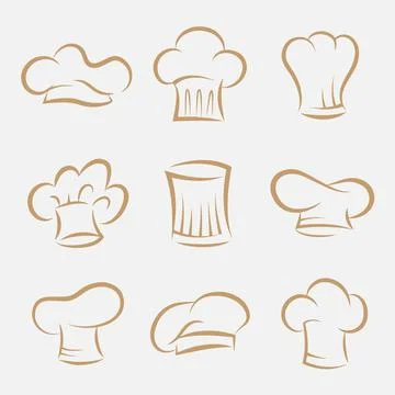Vintage illustration hat chef Stock Illustration
