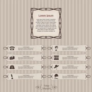 Vintage infographic label vector image Stock Illustration