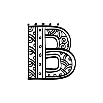 Vintage initial letter B. Stock Illustration