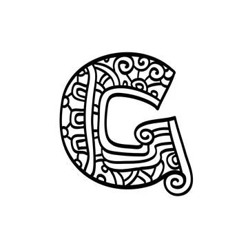 Vintage initial letter G. Stock Illustration