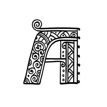 Vintage initial letter A. Stock-Illustration