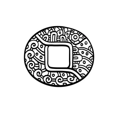 Vintage initial letter O. Stock-Illustration