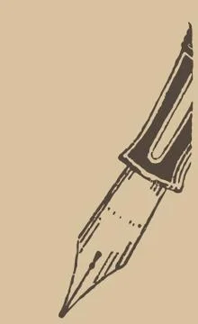 Vintage ink pen Stock Illustration