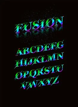 Vintage Inline Condensed Alphabet Stock Illustration