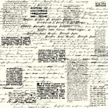 Vintage inscriptions pattern Illustrazione stock