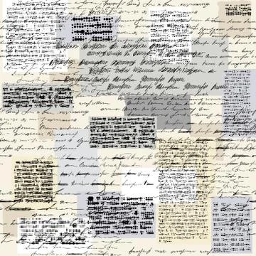 Vintage inscriptions pattern 库存插图