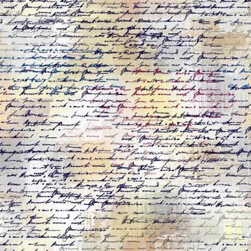 Vintage inscriptions pattern. Seamless background. Vector image. Illustrazione stock