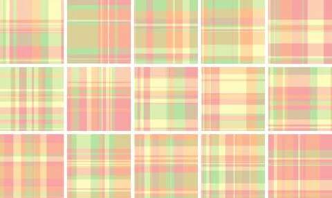 Vintage inspired plaid patterns designed for professional use. Seamless vecto Stock Illustration