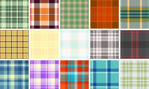 Vintage inspired tartan plaid pattern. Seamless vector background perfect f.. Stock Illustration