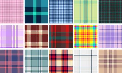 Vintage inspired tartan seamless pattern. Vector plaid background created for Stock Illustration