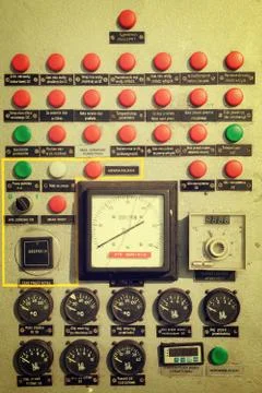 Vintage instrument panel Stock Photos