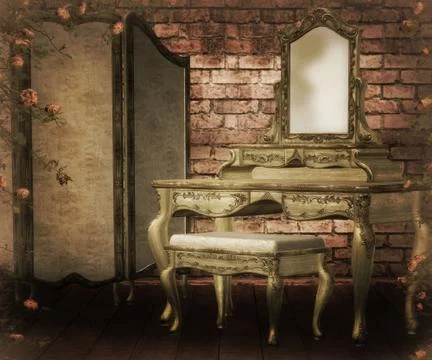 Vintage interior background Stock Photos