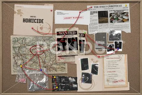 Vintage Investigation Board Creator Kit PSD Template