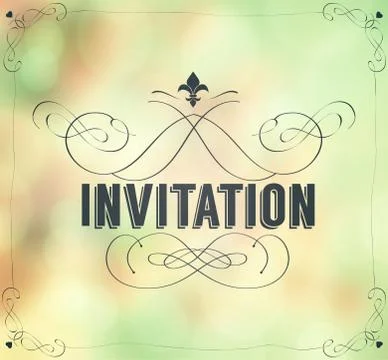 Vintage invitation frame Stock Illustration