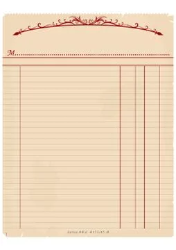 Vintage invoice Stock Illustration
