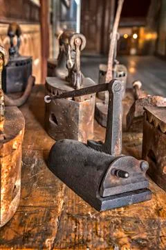 Vintage irons Stock Photos
