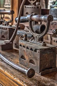 Vintage irons Stock Photos