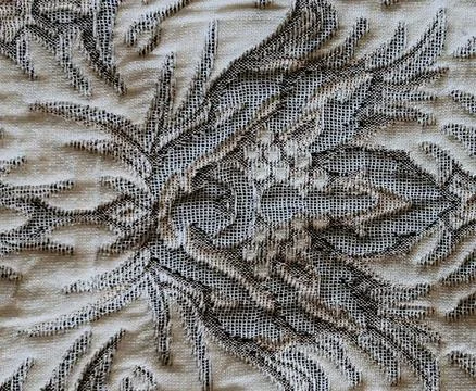 Vintage Jacquard Fabric Damask Pattern Texture Stock Photos