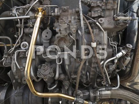 Vintage jet engine detail Stock Photos