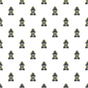 Vintage jukebox pattern playing retro music background 库存插图