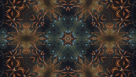 Vintage kaleidoscopic effect with hypnotising visuals Stock Footage 125192436