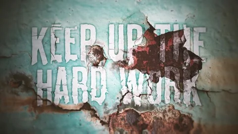 Vintage Keep Up The Hard Work Quote Stock Footage 243665630