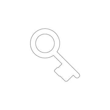 Vintage key. flat vector icon Stock Illustration