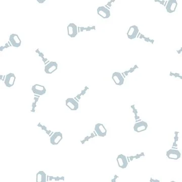 Vintage key glyph vector seamless pattern Stock Illustration