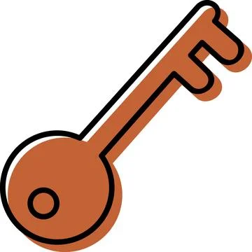 Vintage Key Security Access Lock Illustration Stock Illustration