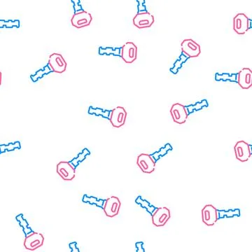 Vintage key vector seamless pattern Stock Illustration