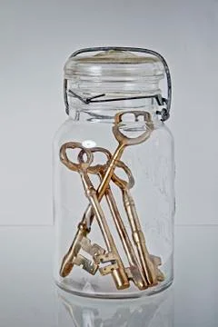 Vintage keys Stock Photos