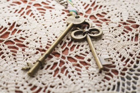 Vintage keys Stock Photos