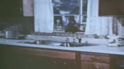 Vintage Kitchen (4K) Stock Footage 313008481