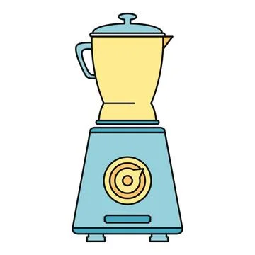 Vintage kitchen blender preparing healthy smoothies icon Stock Illustration
