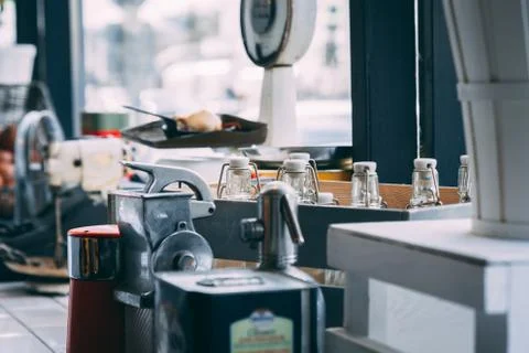 Vintage kitchen interior Stock Photos