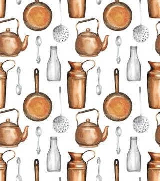 Vintage kitchenware Stock Illustration