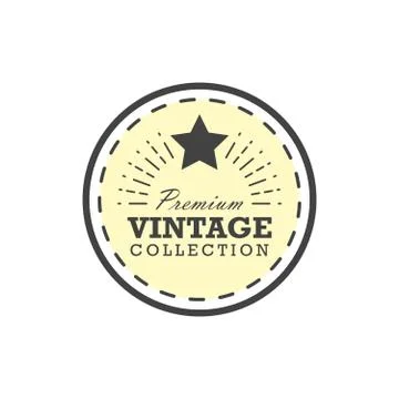 Vintage label design vector illustration. Template for you logo, letters an.. 库存插图