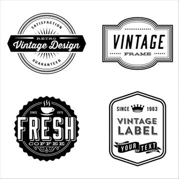 Vintage Label Designs Stock Illustration
