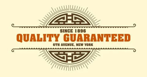 Vintage label. Elements organized by layers. Stock Illustration