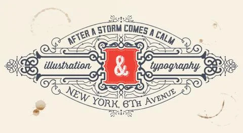 Vintage label. organized by layers Stock Illustration