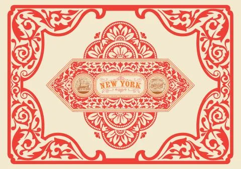 Vintage label. organized by layers Stock Illustration