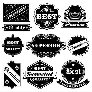 Vintage Label Set Stock Illustration