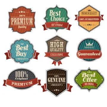 Vintage label sets Stock Illustration