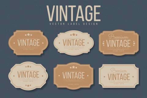 Vintage labels and frames set. Design elements for greeting cards or invitati イラスト素材