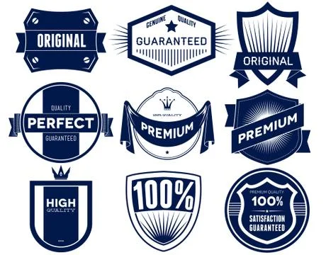 Vintage labels. Bitmap collection Stock-Illustration