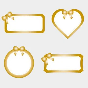 Vintage labels with bow Stock Illustration